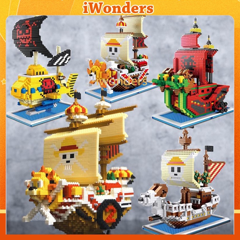 Mô Hình Đồ Chơi Lắp Ráp Tàu Cướp Biển Trong Phim Hoạt Hình "One Piece" Kids education toys