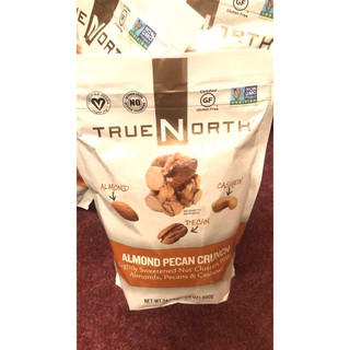 Hạt hỗn hợp True North ALMOND PECAN CASHEW CLUSTERS 680g/bịch zip