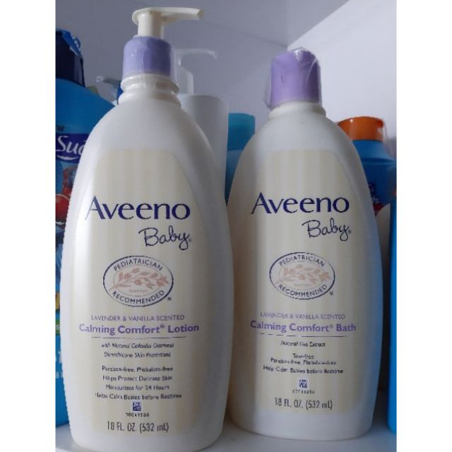 Hsd 31.10.2024.KEM DƯỠNG THỂ CHO BÉ / TẮM LAVENDER Aveeno Baby Calming Comfort Moisturizing Lotion532ml.mẫu mới