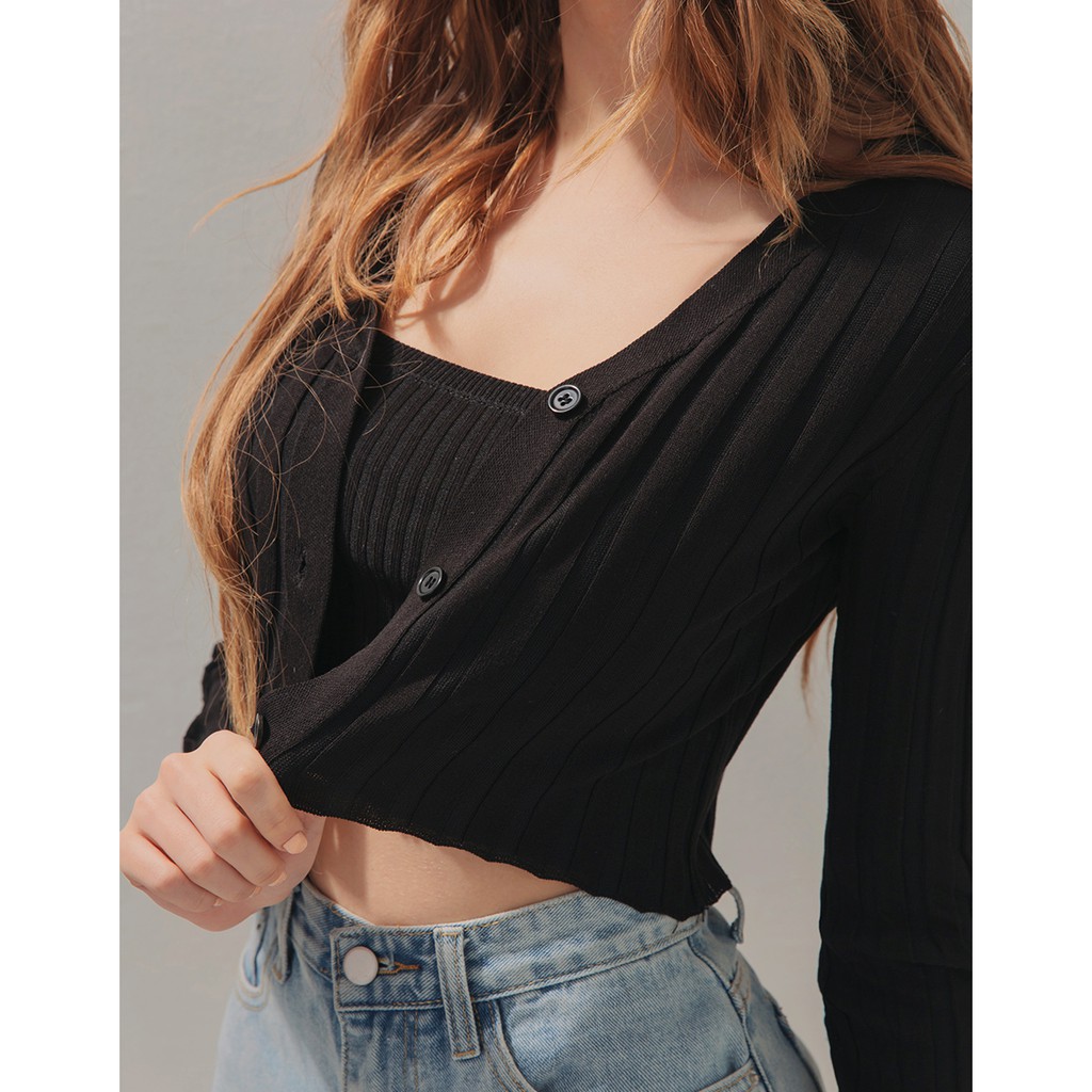 Set áo len 2 dây kèm áo khoác nữ Air Space 2040127007 | BigBuy360 - bigbuy360.vn