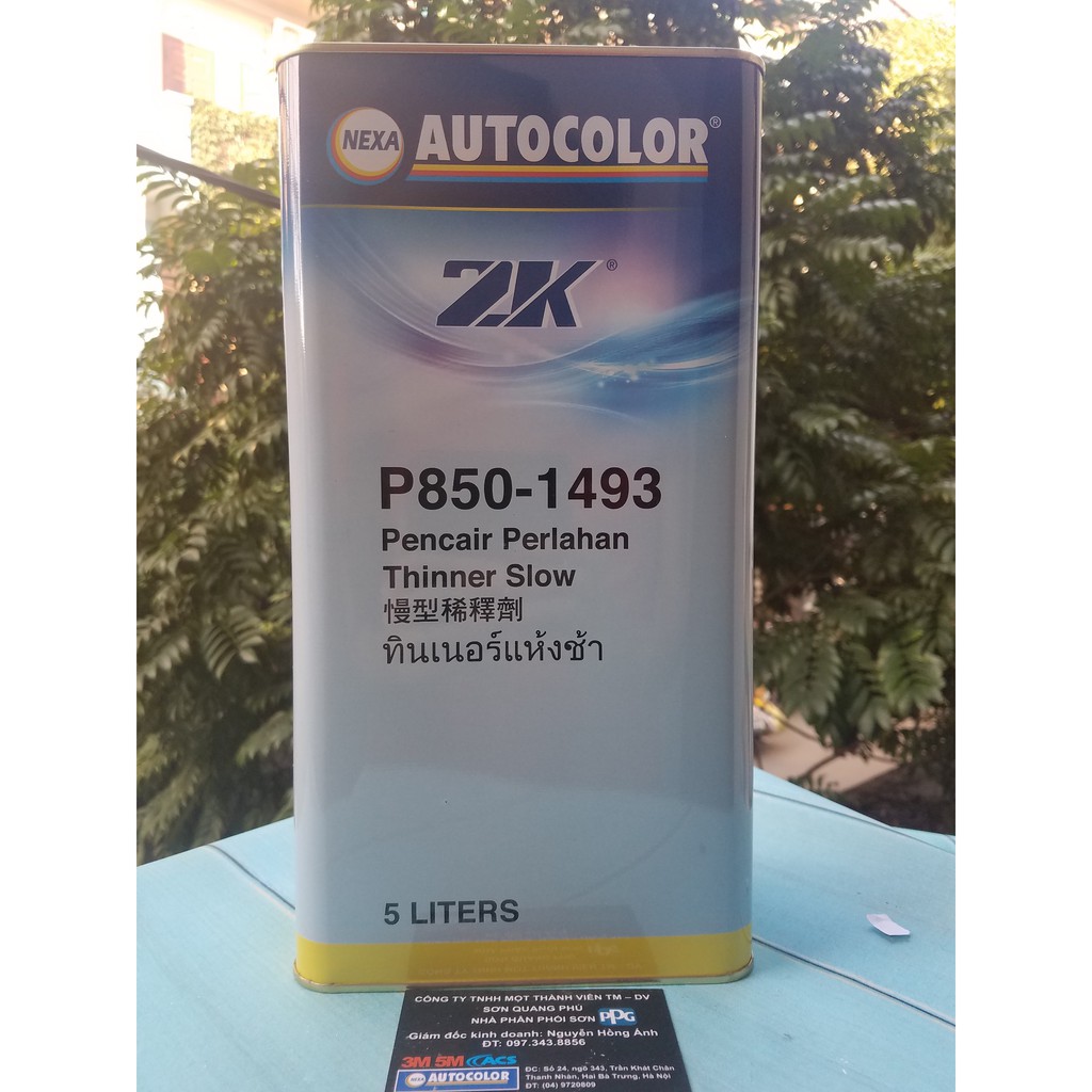 P850-1493 Dung môi pha sơn chậm khô Malaysia hãng Nexa Autocolor thuộc tập đoàn PPG Mỹ ( Sơn oto xe máy )