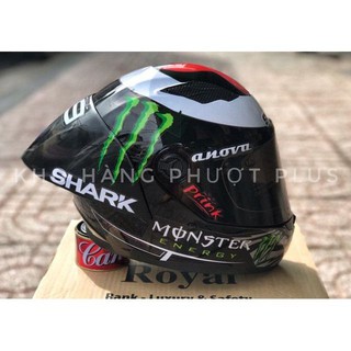 Mũ Fullface lên tem và đuôi gió Shark