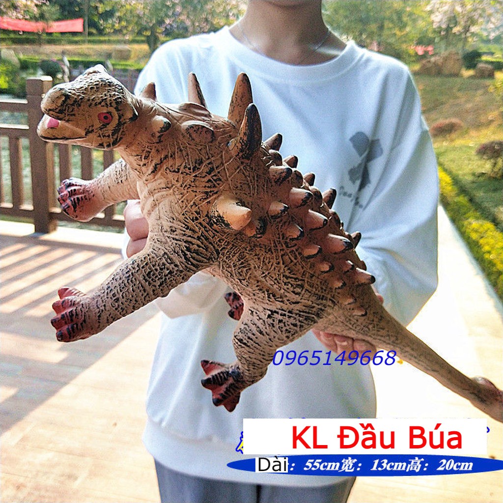 Khủng long đầu búa có gai cao su mềm phát nhạc cho bé