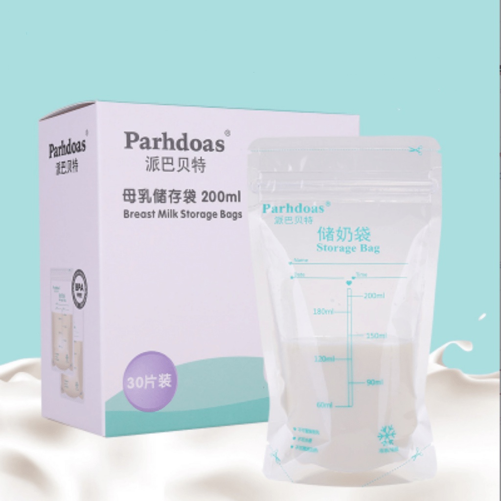 Túi trữ sữa Parhdoas 150ml 200ml, hộp 30 túi Cho Bé