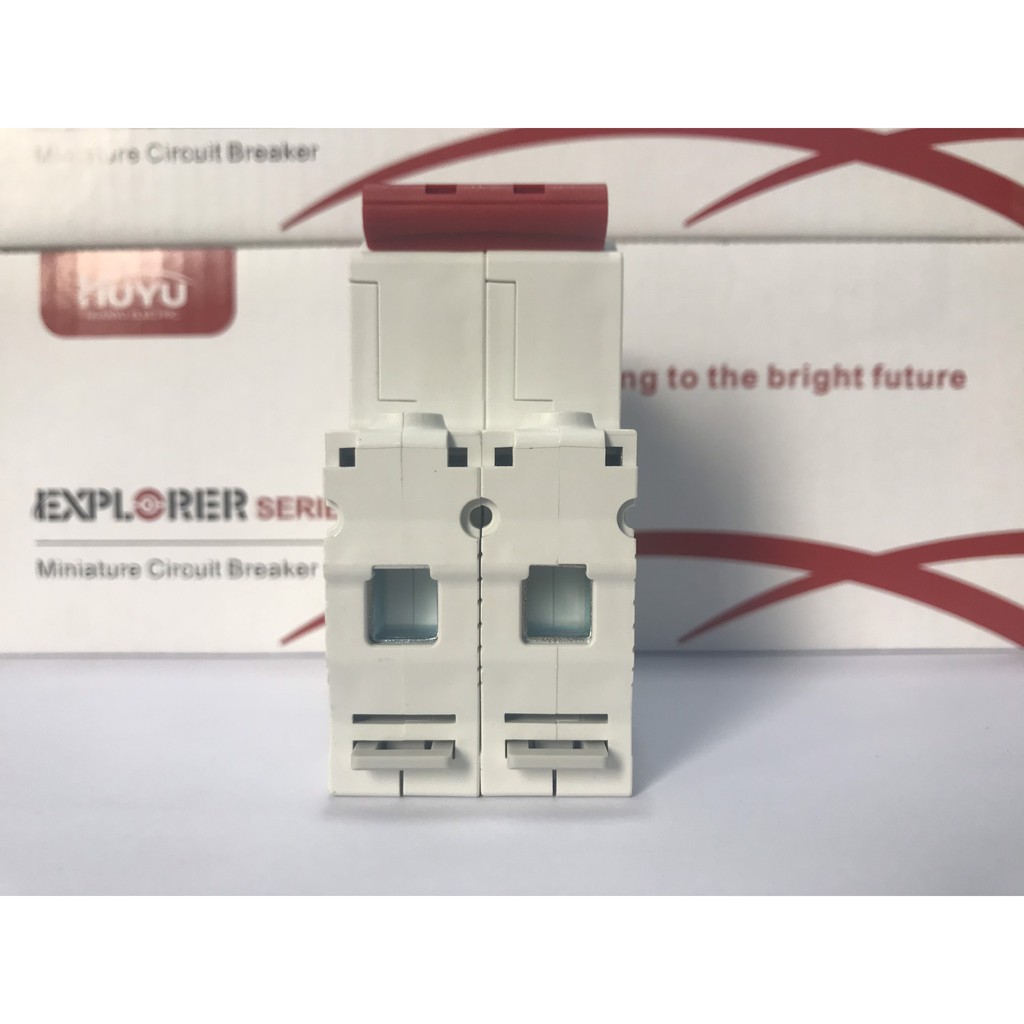 Cầu dao an toàn MCB 2P 2PHA 6A - 63A dòng cắt 6kA, Hãng Huyu