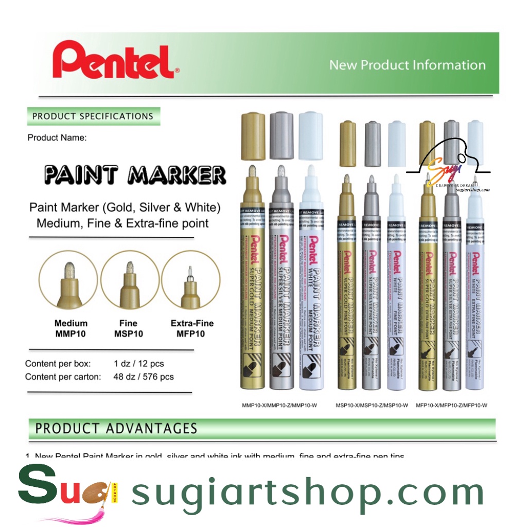-Bút sơn Pentel, paint Marker Pentel-