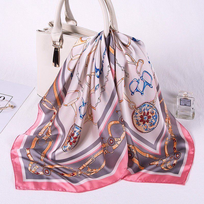 Khăn bandana quấn làm áo Blackpink cao cấp 70 70x70cm turban lụa vuông quàng cổ quấn tóc nữ đẹp