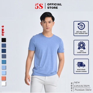 Áo Phông Nam 5S (9 màu) Tay Ngắn Premium, Chất Thun Mềm Mại, Thấm Hút Mồ Hôi, Co Giãn Thoải Mái (TSO21003-03)