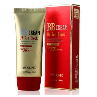 Kem Nền Trang Điểm Chống Nắng BB Cream UV Sun Block SPF 50+/PA+++ 50ml