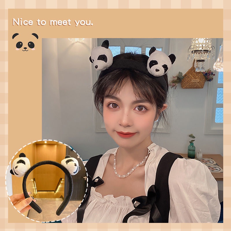 Băng Đô Cài Tóc Rửa Mặt Hình Thỏ / Cua / Ếch Nhồi Bông Dễ Thương