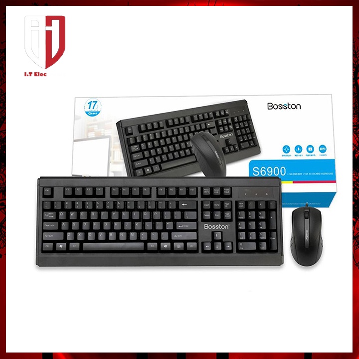 Combo bàn phím chuột máy vi tính laptop văn phòng không dây BOSSTON S6900