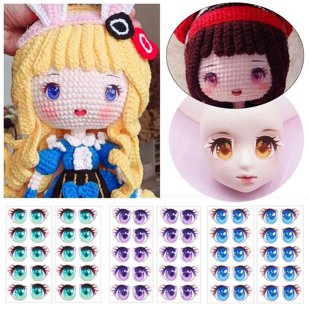 BEBETTERM Set 10 Cặp Sticker Dễ Thương Dán Trang Trí Búp Bê