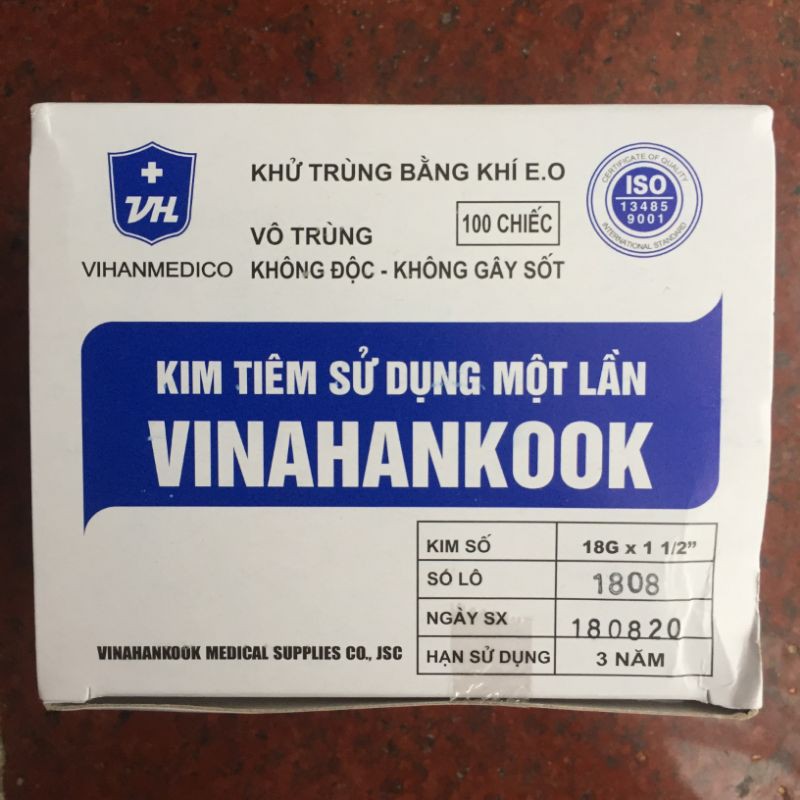 (Q1-HCM) |HỘP| Đầu Kim Tiêm 18G/20G/23G/26G Vinahankook - Kim Lấy Thuốc - Kim Chích Mụn