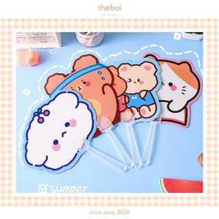 Quạt cầm tay siêu dễ thương hình thỏ cún đáng yêu