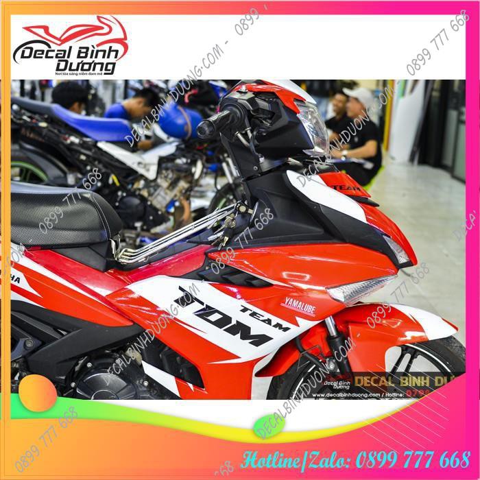 Tem Trùm Exciter 150 Đỏ Trắng Đơn Giản Chất Liệu Shinlung