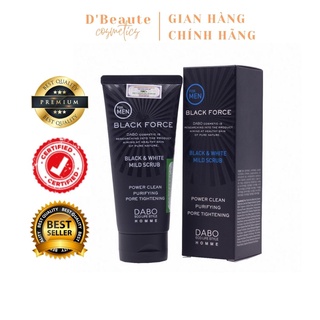 Sữa rửa mặt tinh chất than kháng khuẩn dành cho nam Dabo Black Force - Hàn Quốc Chính Hãng