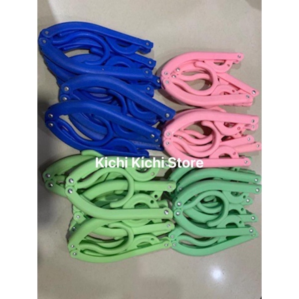 Móc áo gấp gọn du lịch tiện lợi bằng nhựa - móc áo đơn.