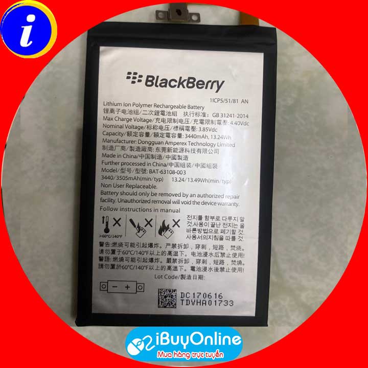 Pin Blackberry KEYone mới chính hãng bảo hành 6 tháng - thay pin Blackberry KEYone chuyên nghiệp