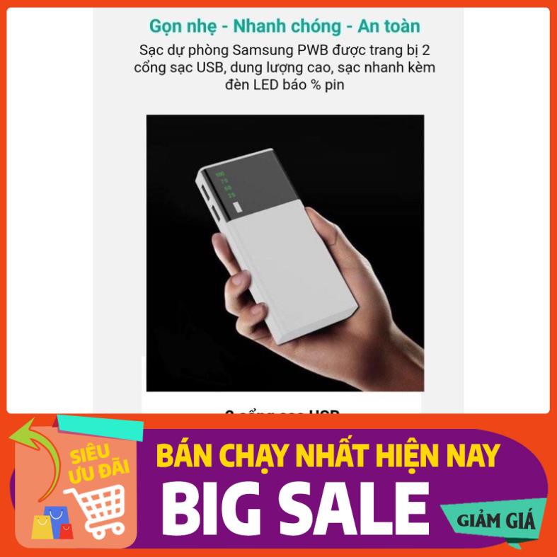 Sạc Dự Phòng SMART 20.000mAh Có Led Báo %Pin Dung Lượng Chuẩn