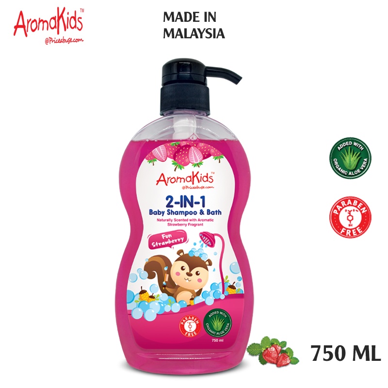 SỮA TẮM GỘI 2IN 1 AROMAKIDS 750ML - MALAYSIA