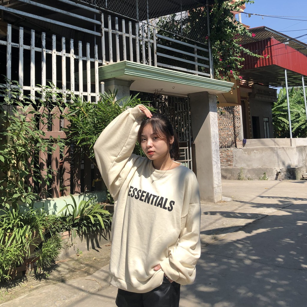 [ẢNH THẬT] Áo Sweater Nỉ Dày ESSENTIALS Siêu Hot 2021, Chất Nỉ Ngoại Hàng Đẹp, Form Rộng Chuẩn Unisex Cực Kỳ Dễ Phối Đồ | BigBuy360 - bigbuy360.vn