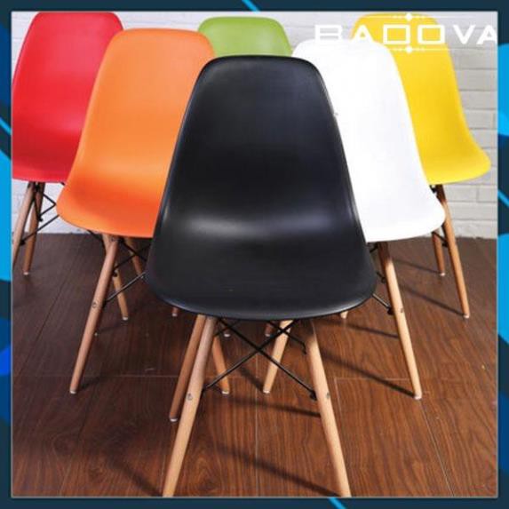 Ghế ngồi làm việc EAMES  chân gỗ sồi dành cho văn phòng, cafe, học tập, phòng khách ( cam kết y hình )