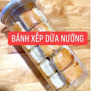 Lon 500g bánh xếp dừa nướng