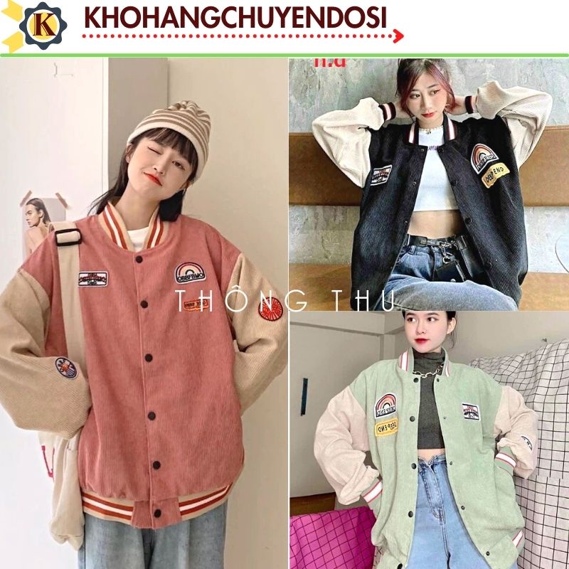 Áo khoác nhung tăm DeepEnd cúc bấm nam nữ ulzzang, Áo Bomber Unisex 3 màu chất nỉ thời trang thu đông - THÔNGTHU