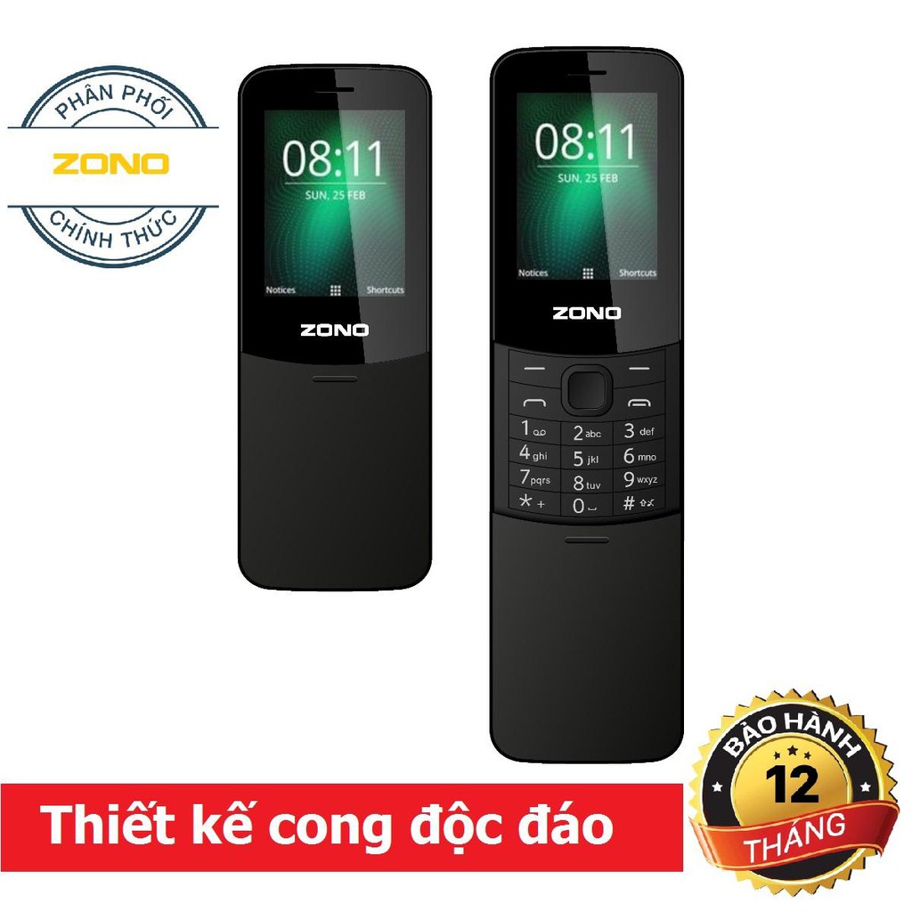 [Free ship] Điện thoại zono n8110 2 sim 2 sóng giá rẻ pin khủng-Bảo hành 12 tháng