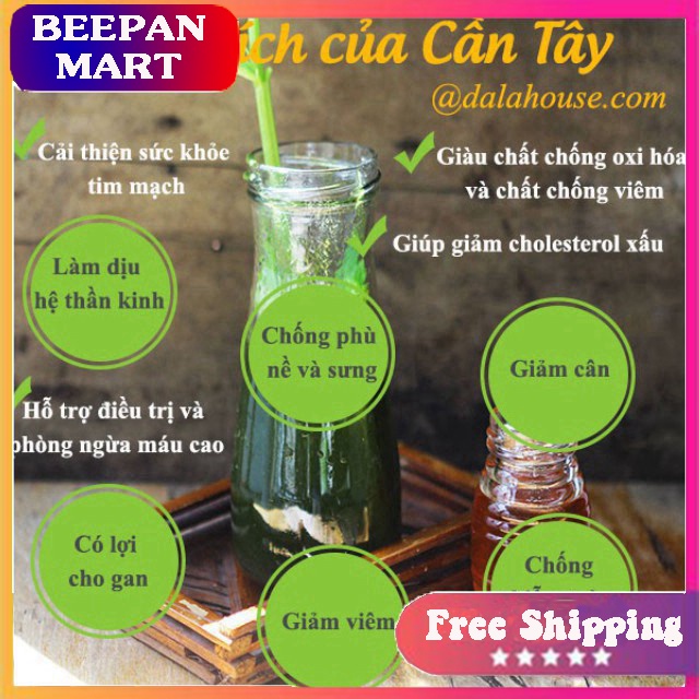 Bột Cần Tây Nguyên Chất 100% Hộp 60Gr - Dalahouse - Giảm Cân Hiệu Quả - Làm Đẹp Da