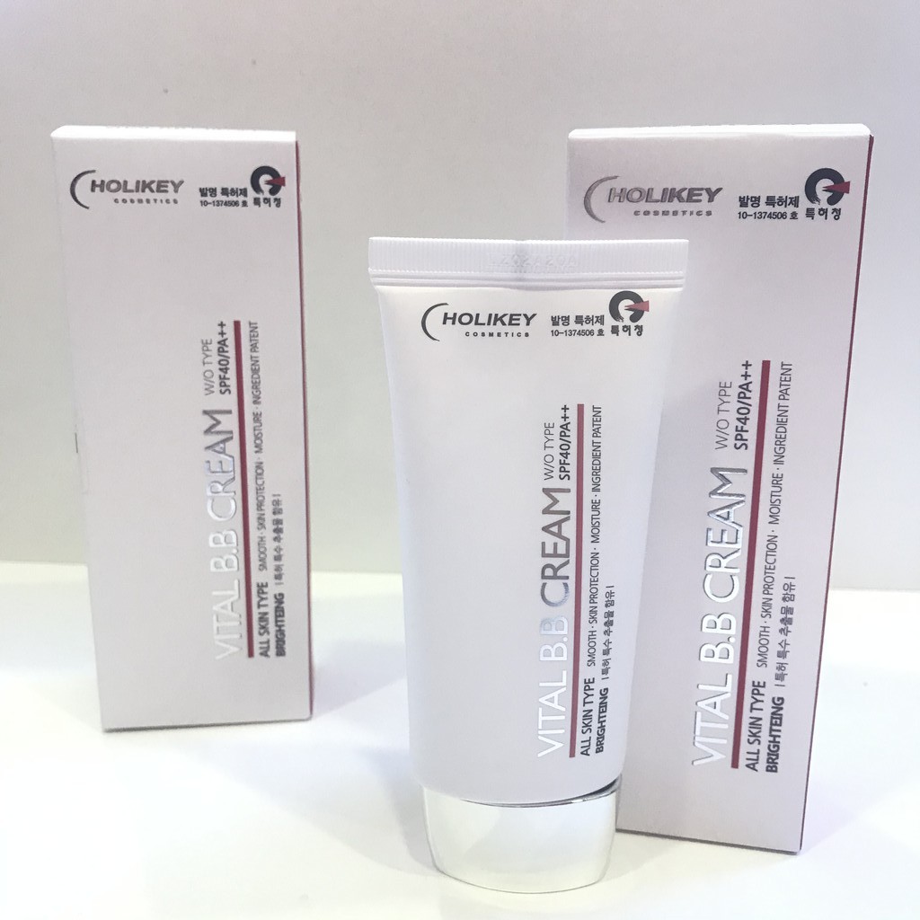 Kem nền BB trang điểm che khuyết điểm-Kem nền BB chống nắng giảm sạm nám Holikey Vital BB Cream Hàn Quốc SPF40/PA++50ml | BigBuy360 - bigbuy360.vn