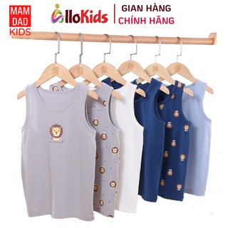 8 - 42kg Set 3 áo sát nách, áo ba lỗ bé trai hàng hãng Mamdadkid