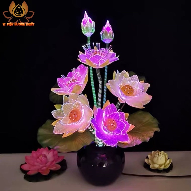 ĐÈN LED HOA SEN 7 MÀU THỜ CÚNG TRANG TRÍ