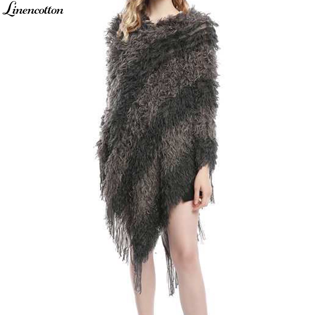 Áo choàng dệt kim dáng rộng màu sắc thời trang cho nữ
 | BigBuy360 - bigbuy360.vn