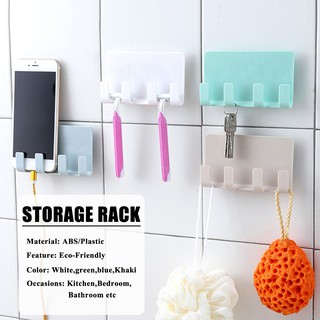 Paste Bracket Storage Rack Charger Holder Stand Bathroom Hanging Hook Holder