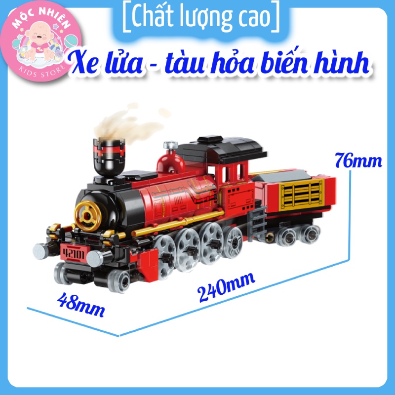 Lego Đồ chơi xếp hình lắp ráp lego Qman 42101 - Tàu hỏa xe lửa biến hình (305 mảnh ghép) dành cho bé trên 6 tuổi