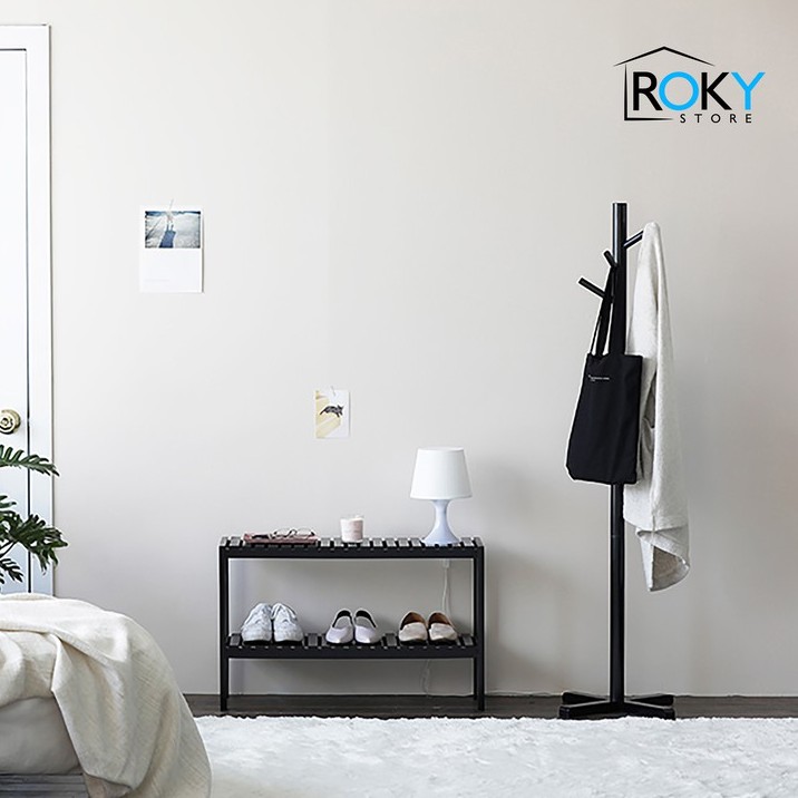 KỆ GIÀY 2 TẦNG MÀU ĐEN SIZE M - BENCH 2F BLACK SIZE M - ROKY STORE - KỆ ĐA NĂNG