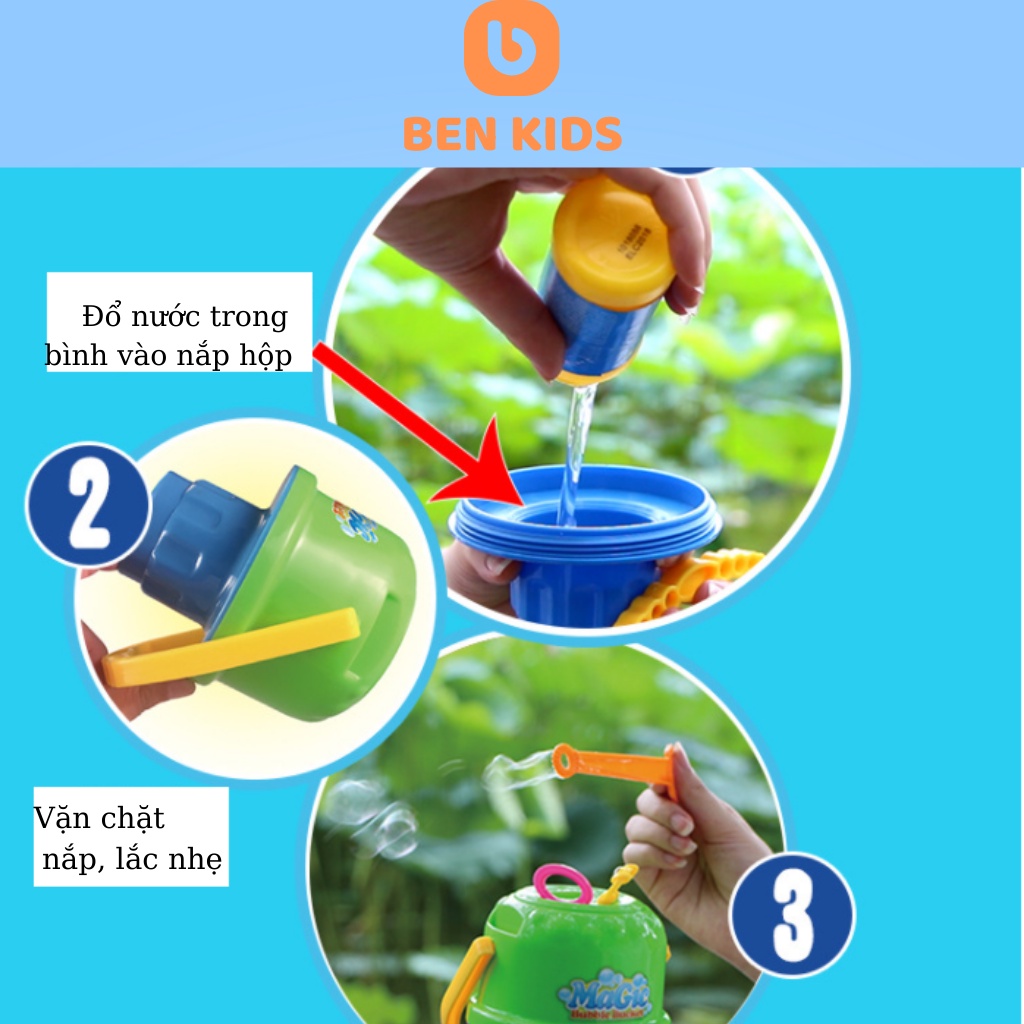 Thổi bong bóng xà phòng chống đổ luyện hơi rèn tập trung cho trẻ size đại - Benzkids