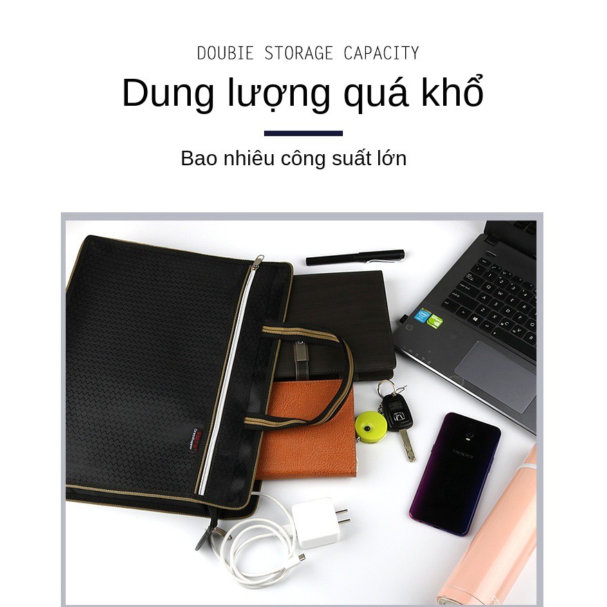 Túi Vải Kinh Doanh Vali Sinh Viên Xách Tay Thông Tin Cho Nam Giới Và Phụ Nữ Dây Kéo Không Thấm Nước Công Suất Lớn Họp