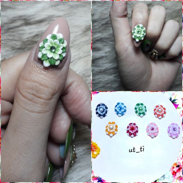 hoa bột nail 3 tầng (24 cánh)