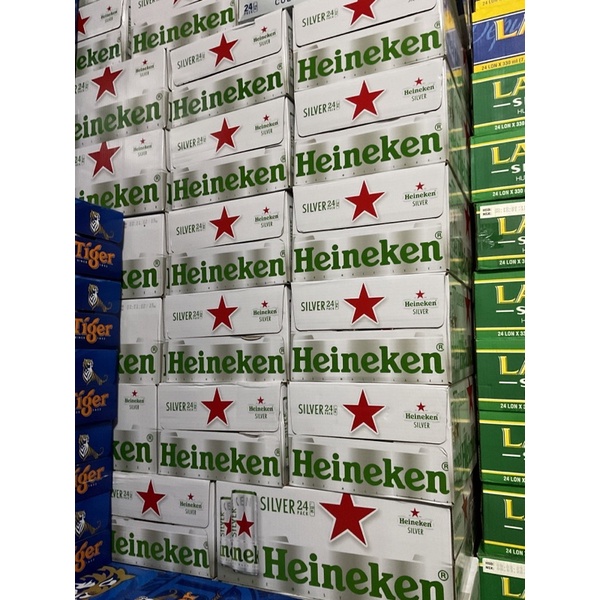 Lốc 6 Lon Bia Cao Heineken Silver - Heineken Bạc 330ml/Lon Date Luôn Mới