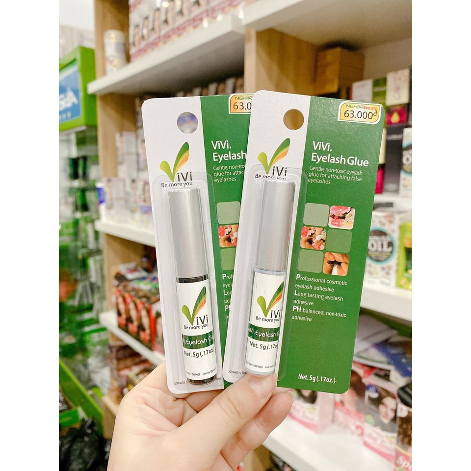 Keo dán mi giả Vivi Eyelash Glue 5g chính hãng (Trắng và Đen)