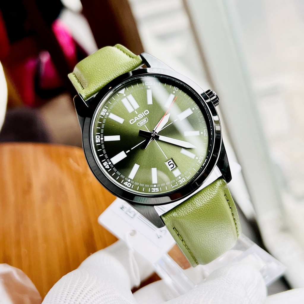 Đồng hồ nam dây da Casio MTP-VD02BL-3E chính hãng