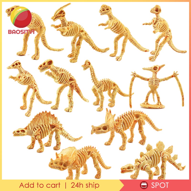 Set 12 mô hình xương khủng long đồ chơi cho bé