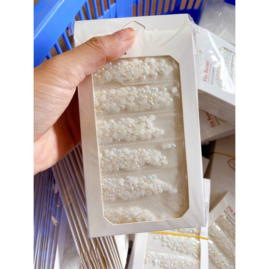 Set Hạt Trai Nửa Trang Trí Đính Móng Nail - manh219