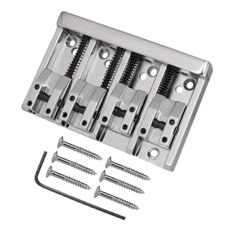 Sun Dây Đàn 4 Dây Màu Đen / Bạc Gắn Ngựa Đàn Bass Xuyên Qua Cơ Thể