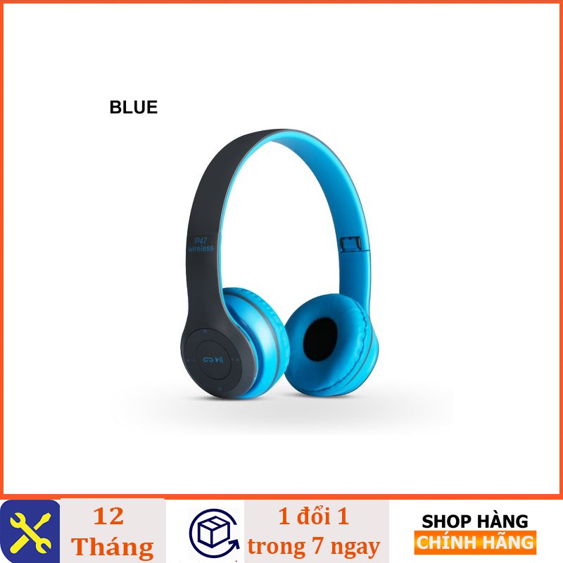 Tai nghe bluetooth P47 chụp tai - Có khe cắm thẻ nhớ