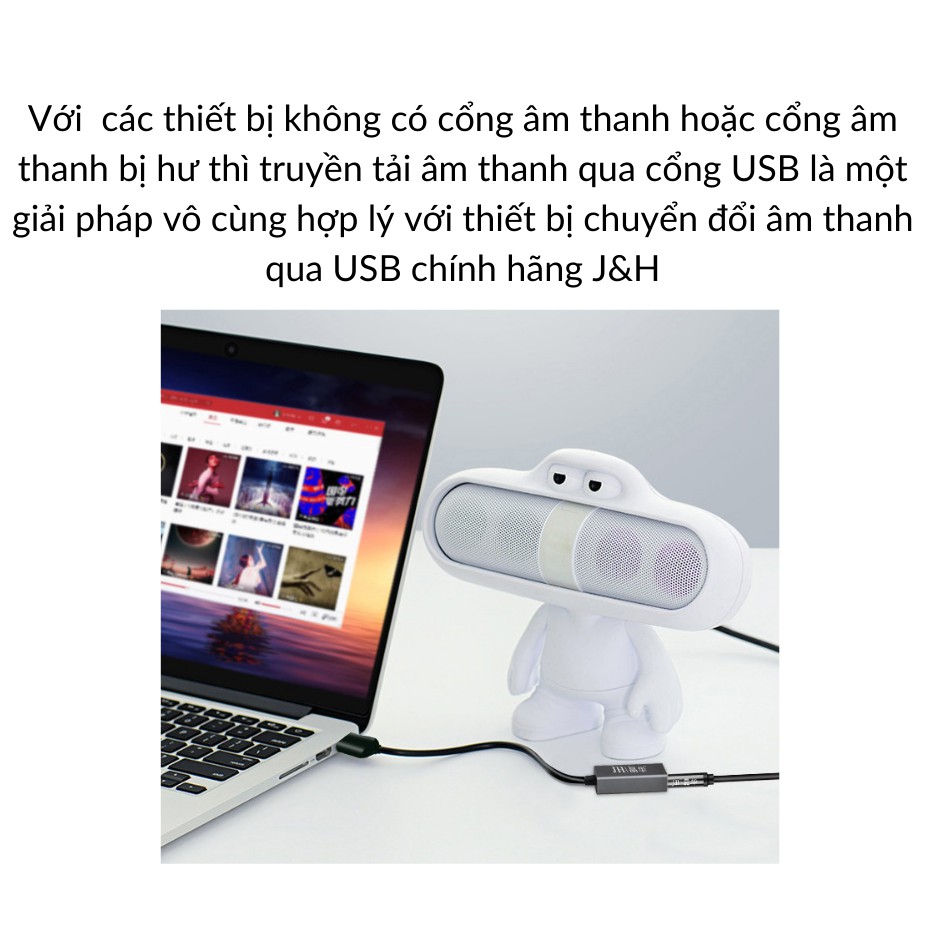 Cable USB chuyển âm thanh từ cổng usb ra 3.5