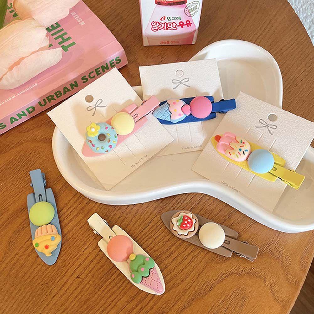 JARRED Kẹp Tóc Hình Bánh Donut Tráng Miệng Dễ Thương Cho Bé Gái