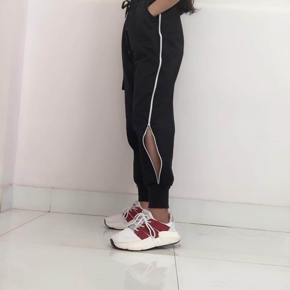 Quần jogger kaki nữ , quần dài nữ, đi chơi, thời trang, phối dây kéo cực cá tính ( ảnh thật) | BigBuy360 - bigbuy360.vn